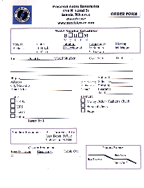 order sheet